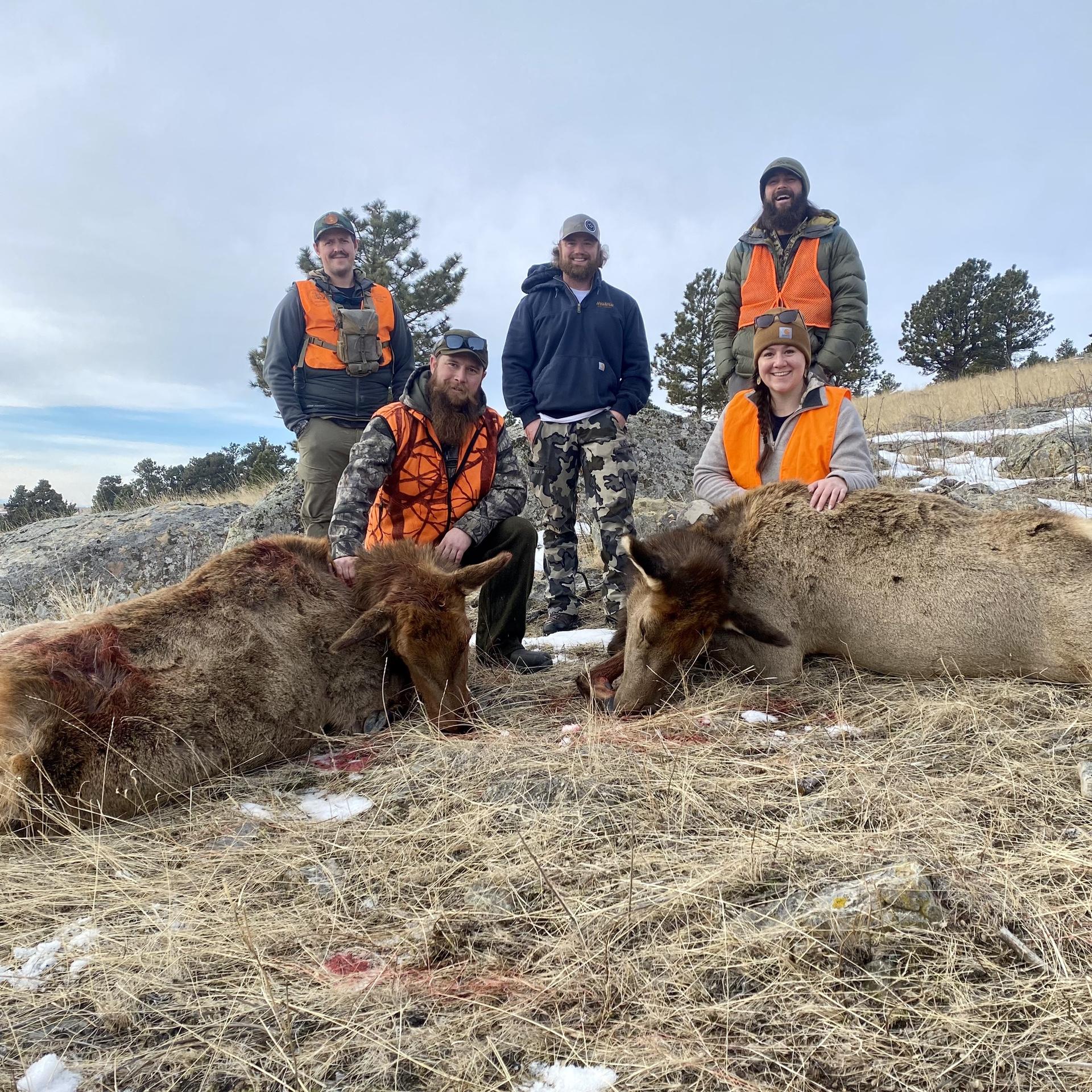 Guided elk hunt over in Eastern MT. Hillary won the hunt through the Wildland Firefighter Foundation banquet. (The WFF is a cause very near and dear to our hearts).