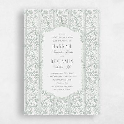 Green Standard Wedding Invitation - Tauriel Classic