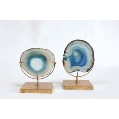 Agate on Stand - Blue (4"H)- Includes 1 Stand Only