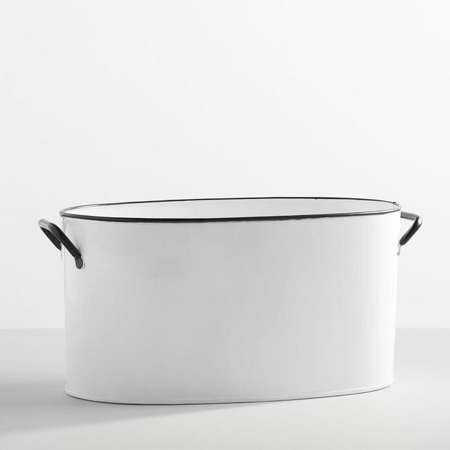 White Enamel Party Bucket