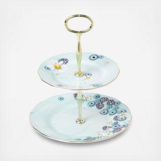Alpha Foodie Two-Tier Cake Stand