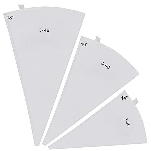 3 Packs Reusable Icing Pastry Cake Decorating Bags in 3 Sizes(14,16,18 in)