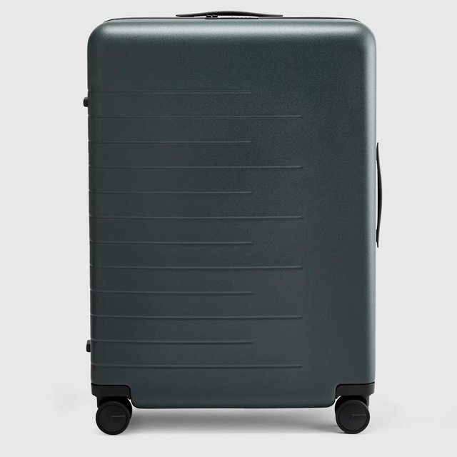Expandable Large Check-In Suitcase - Dark Green