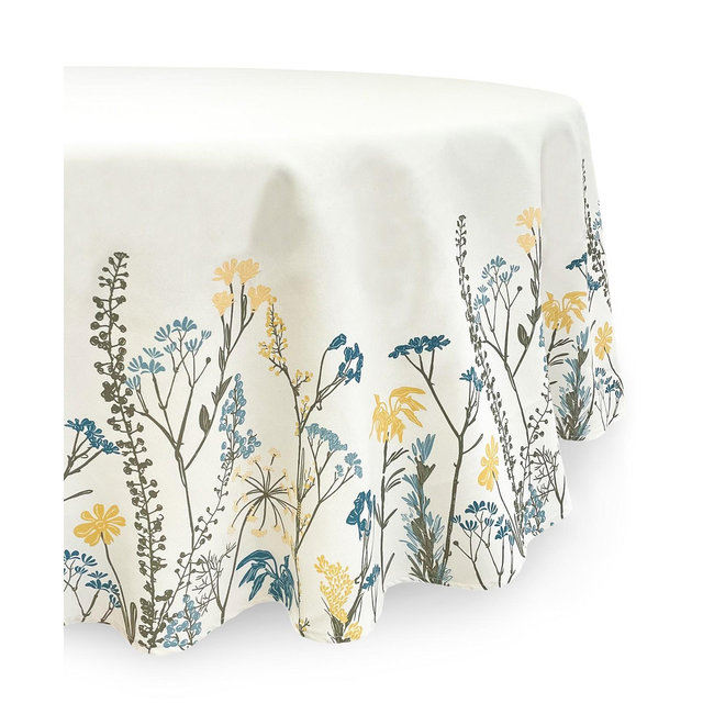 Lenox Wildflower Border Tablecloth, 70" Round