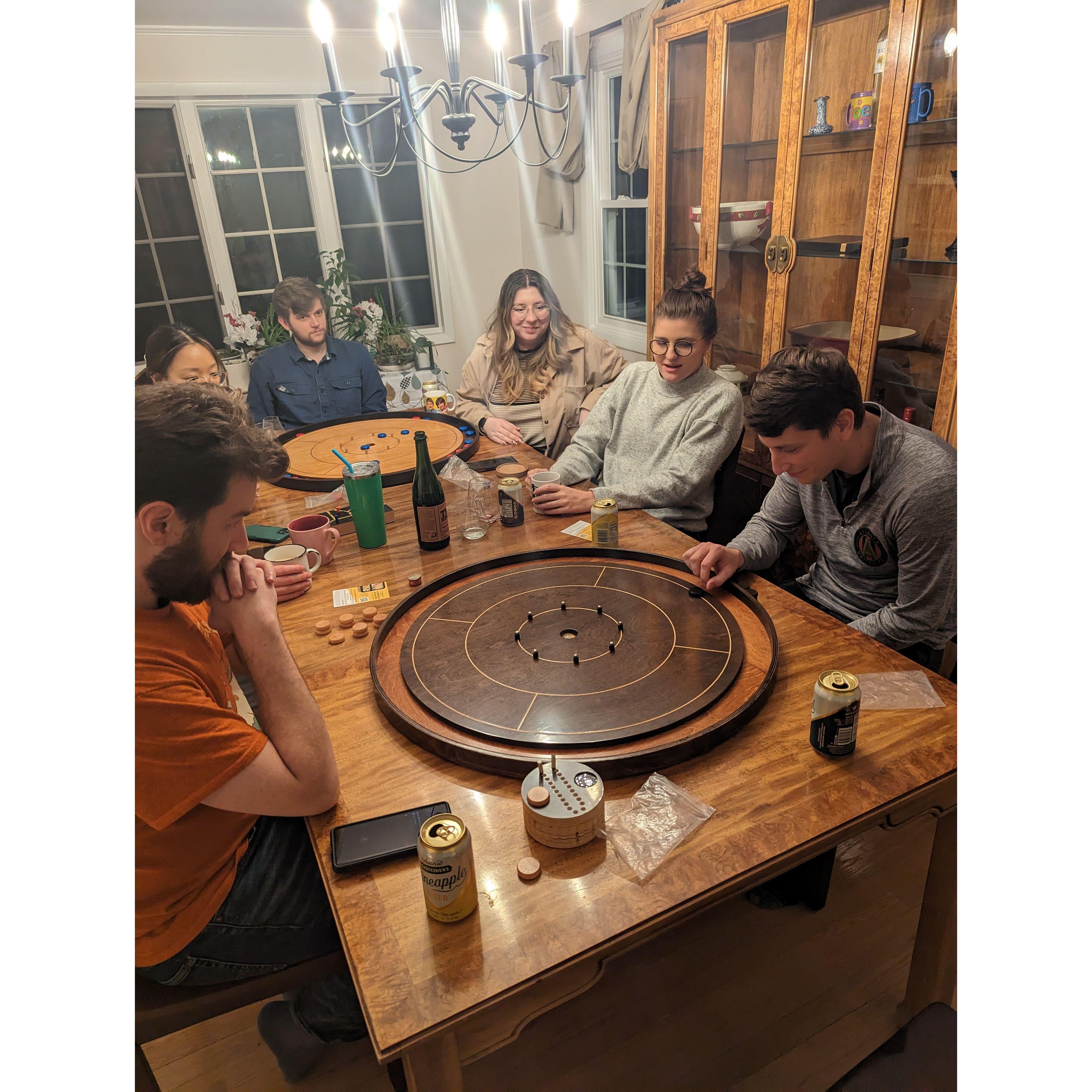 An intense Crokinole bracket
