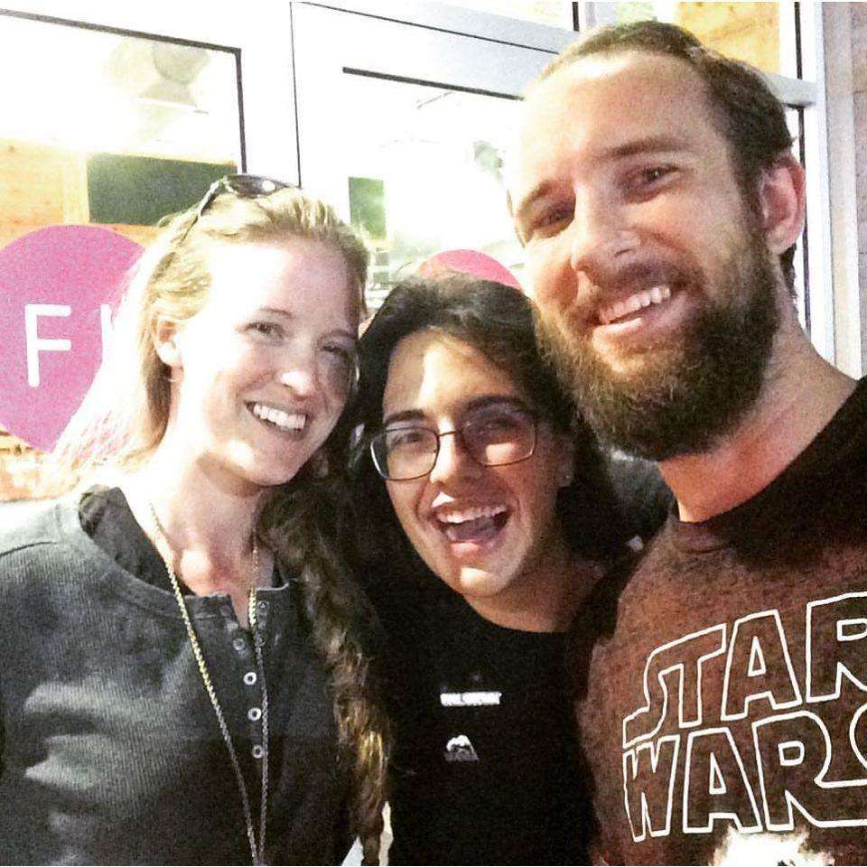 Us and our first boss, Heather