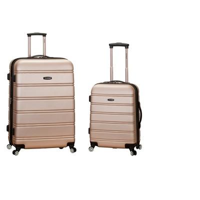 Rockland Melbourne 2pc Expandable ABS Spinner Luggage Set - Champagne