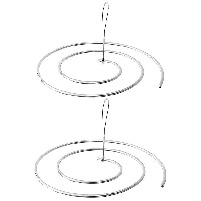 【2-Pack】 WAIKAS Spiral Sheet Hanger, 304 Stainless Steel, Space Saving Hangers for Sheets Bedspreads Coverlets Mattresses Tablecloths Sofa Covers Blankets Shawls Scarfs Capes (2-Pack)