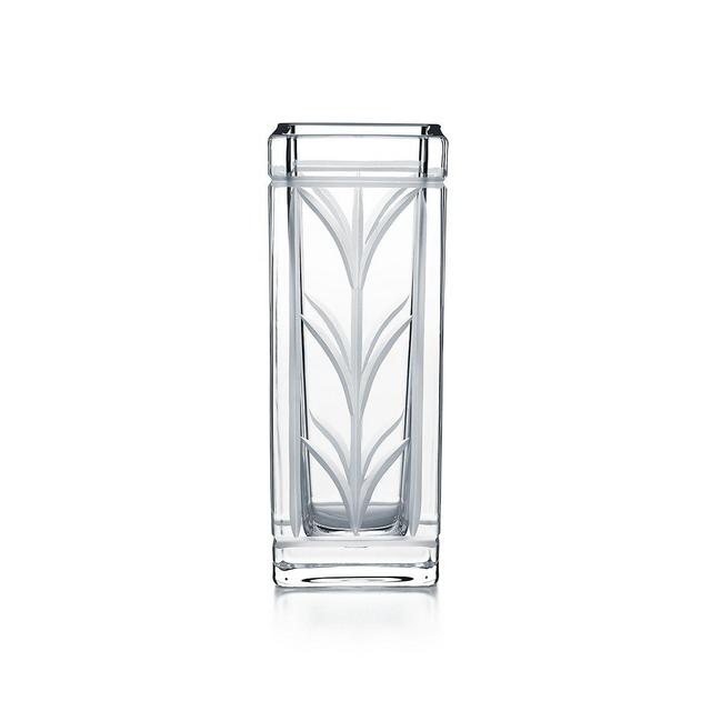 Wheat LeafBud Vase in Crystal Glass