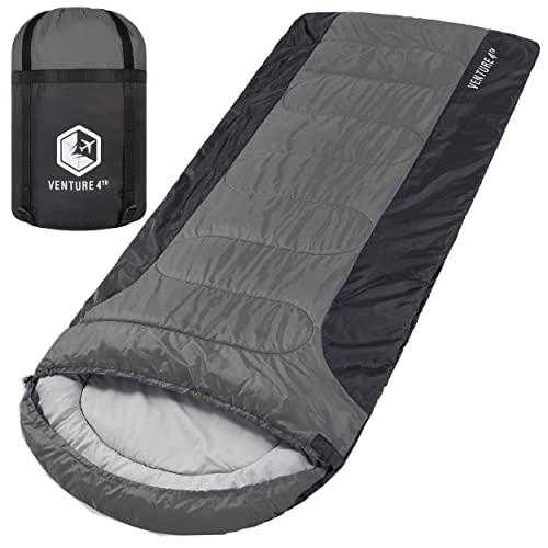 Backpacking Sleeping Bag – Lightweight Warm & Cold Weather Sleeping Bags for Adults, Kids & Couples – Ideal for Hiking, Camping & Outdoor Adventures – Single, XXL and Double