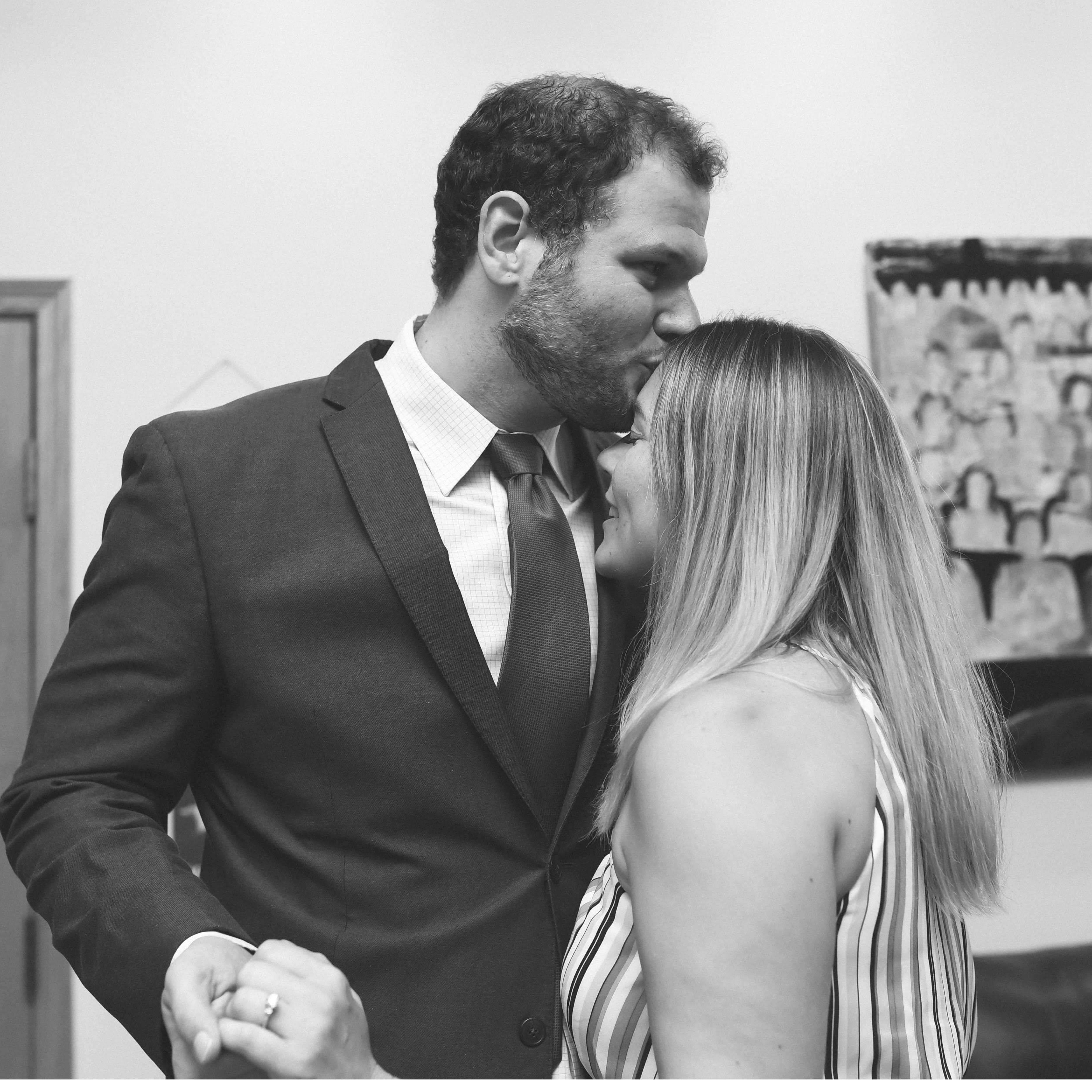 Engagement night, black and white