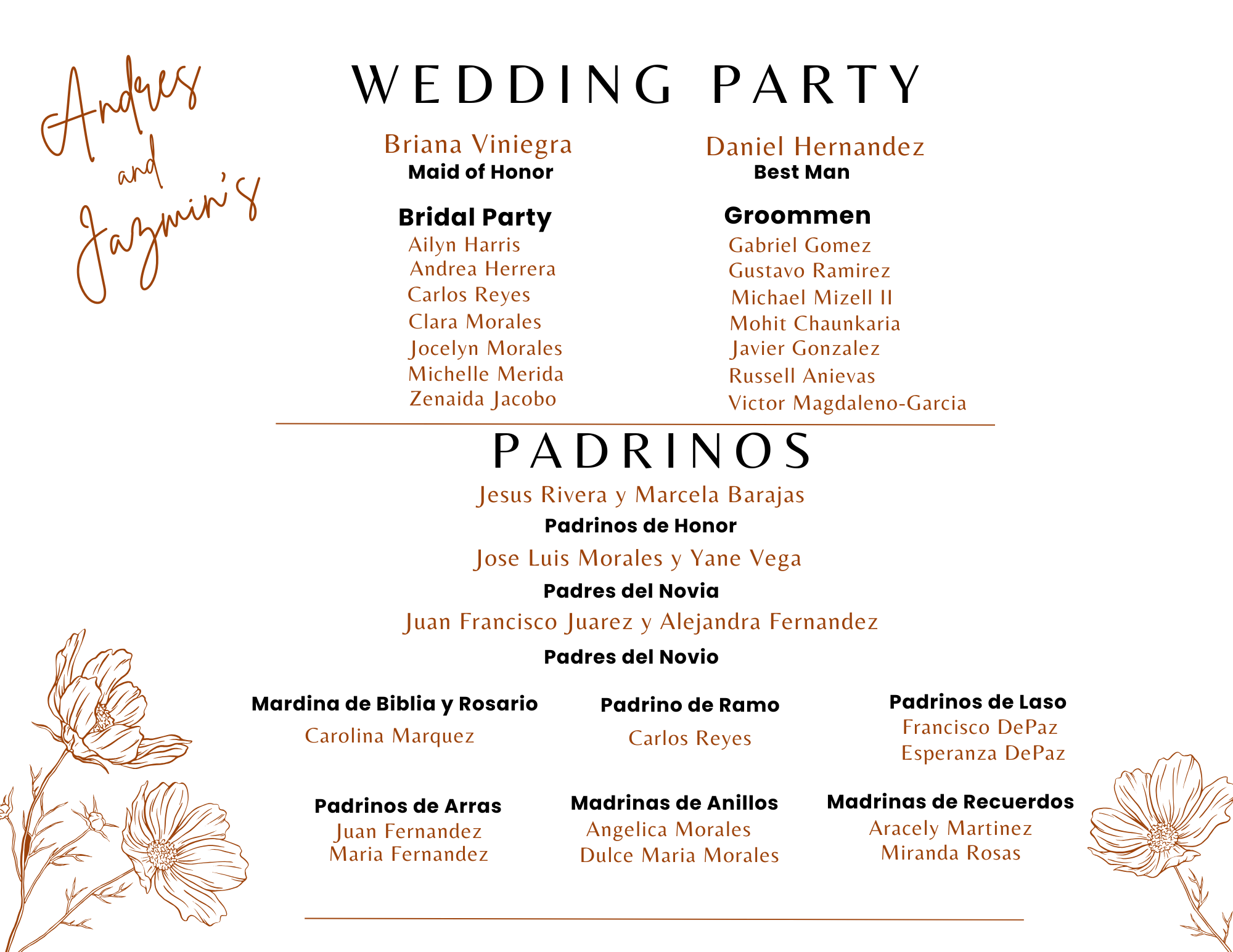 The Wedding Website of Andres Juarez and Jazmin Morales