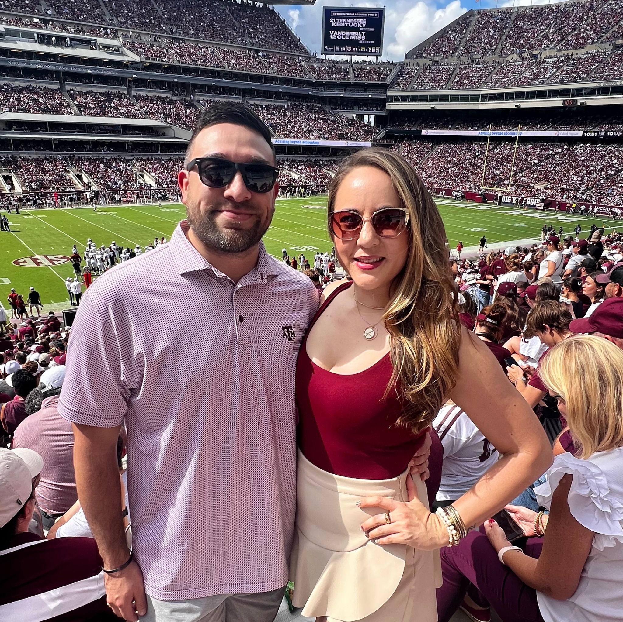 Whitney's first A&M football game, Fall 2024
