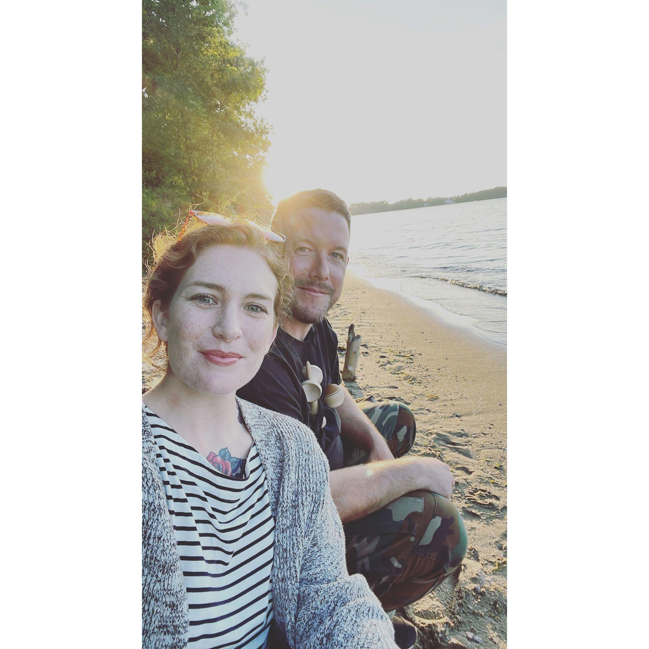 Enjoying the views of Lake Champlain in Burlington, Vermont