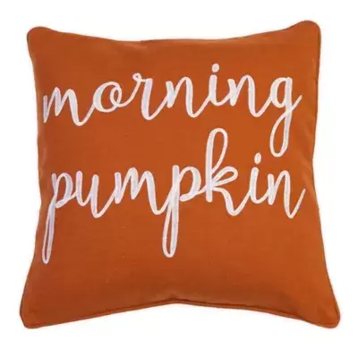 Thro by Marlo Firenz Marsha Morning Pumpkin Throw Pillow in Grey