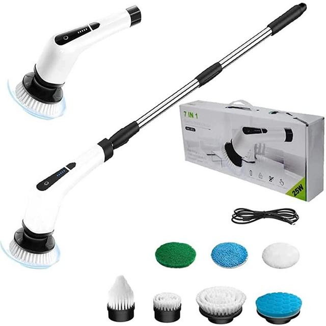 2022 New Electric Spinning Scrubber, 7 in 1 Electric Spinning Scrubber & Tile Scrubber, 360 Degree Cordless Tub & Tile Scrubber, Super Strong Surface Cleaner Long Handle