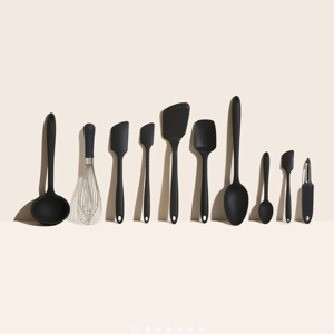 10 Piece Silicone Kitchen Utensil Set | Black