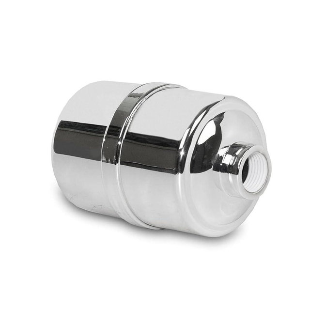 Crystal Quest Shower Filter without Shower Head - Chrome - Advanced Multi Stage Filtration for Cleaner Water - Removes Chlorine, Heavy Metals - Promotes Healthier Skin, Softer Hair - Long-Lasting