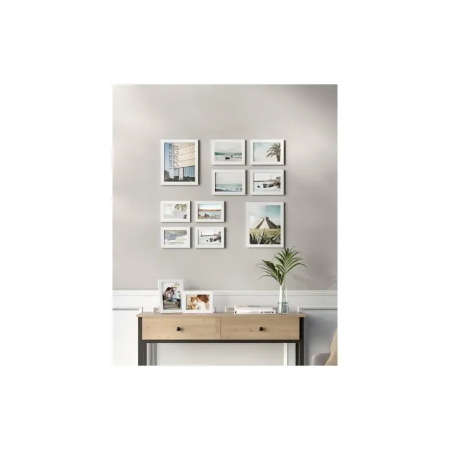 Picture Frames, Collage Picture Frames Set of 10, Two 8x10, Four 5x7, Four 4x6, Photo Frame for Wall Gallery Decor