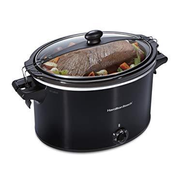 Hamilton Beach 33195 Extra-Large Stay or Go Slow Cooker, 10 Quart Capacity, Black