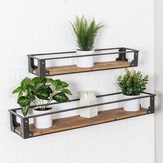 Floating 2-Piece Decorative Wall Shelf