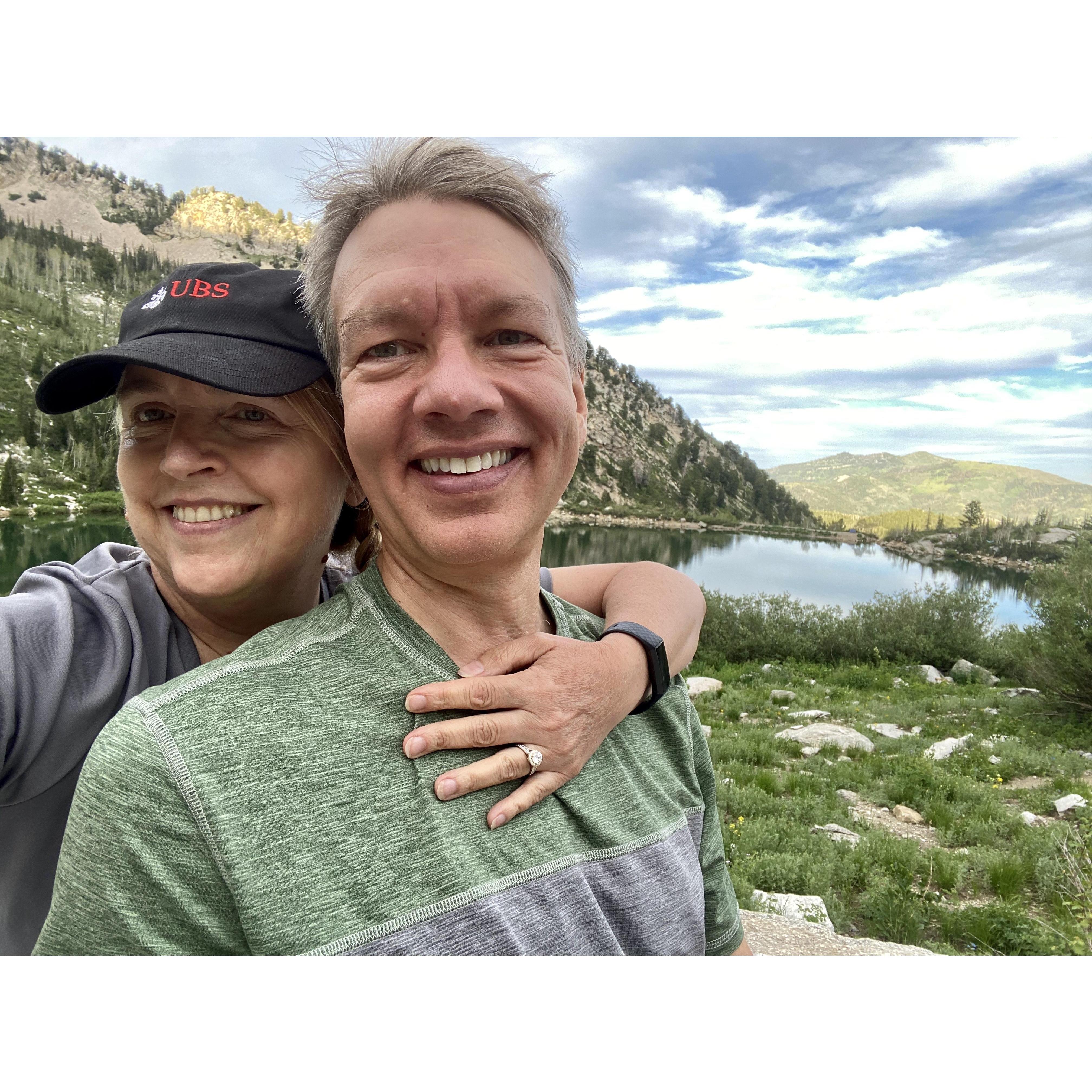 The day we got engaged at Silver Glance Lake.