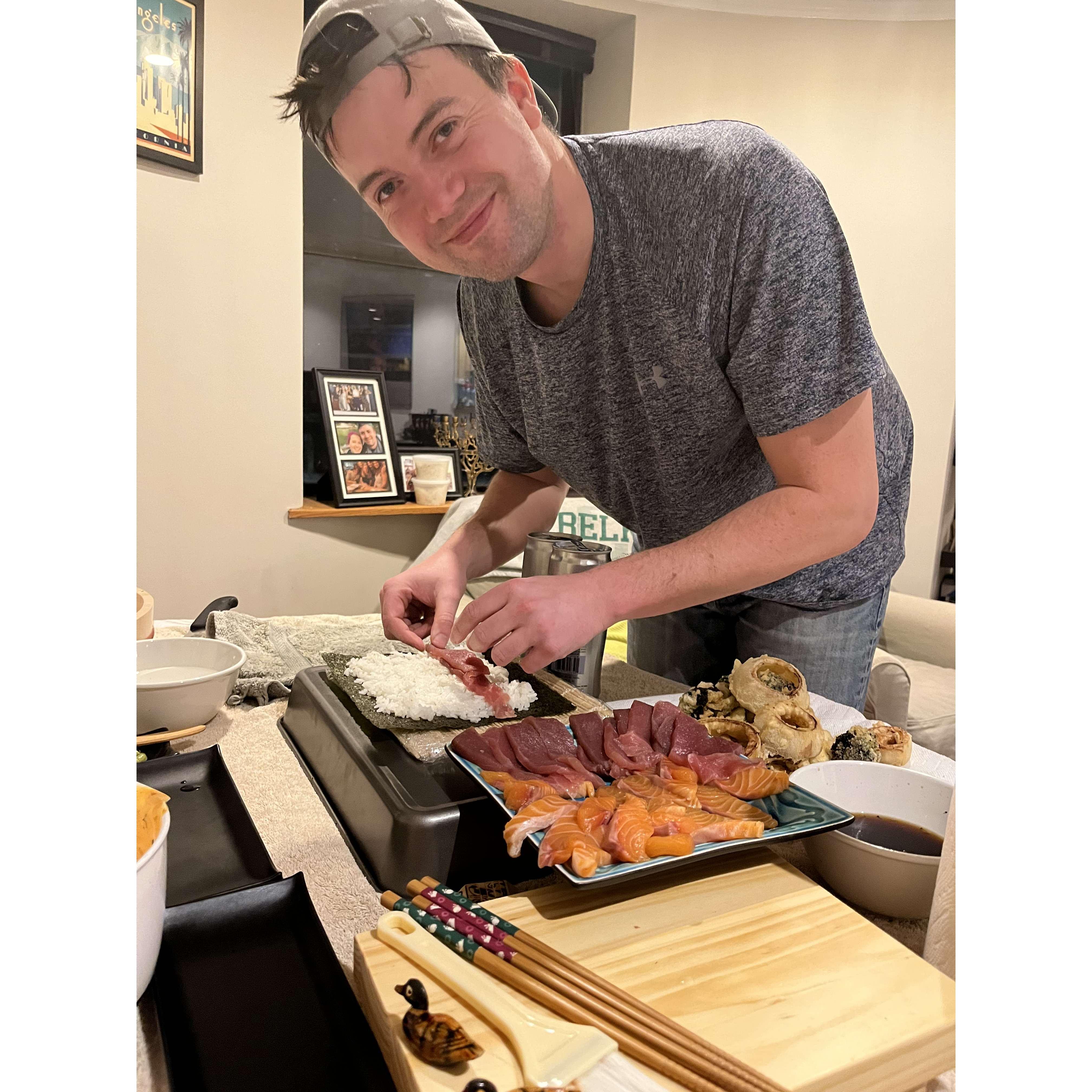 One of many sushi nights 