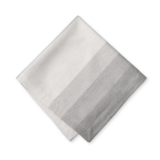 Classic Cotton Ombre Stripe Napkins, Set of 4, Ombre Charcoal
