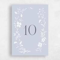 Blue Wedding Table Number - Lynette