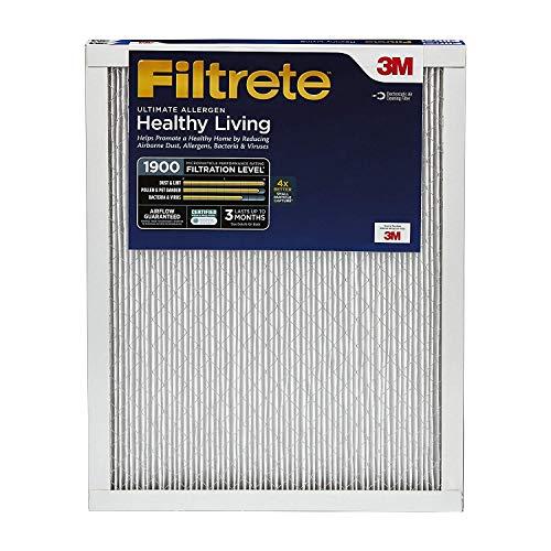 Filtrete MPR 1900 14x25x1 AC Furnace Air Filter, Healthy Living Ultimate Allergen, 2-Pack