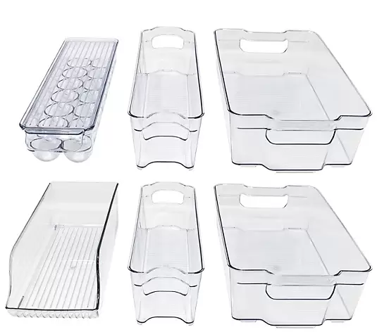 Sorbus 6-Piece Refrigerator & Freezer OrganizerBins