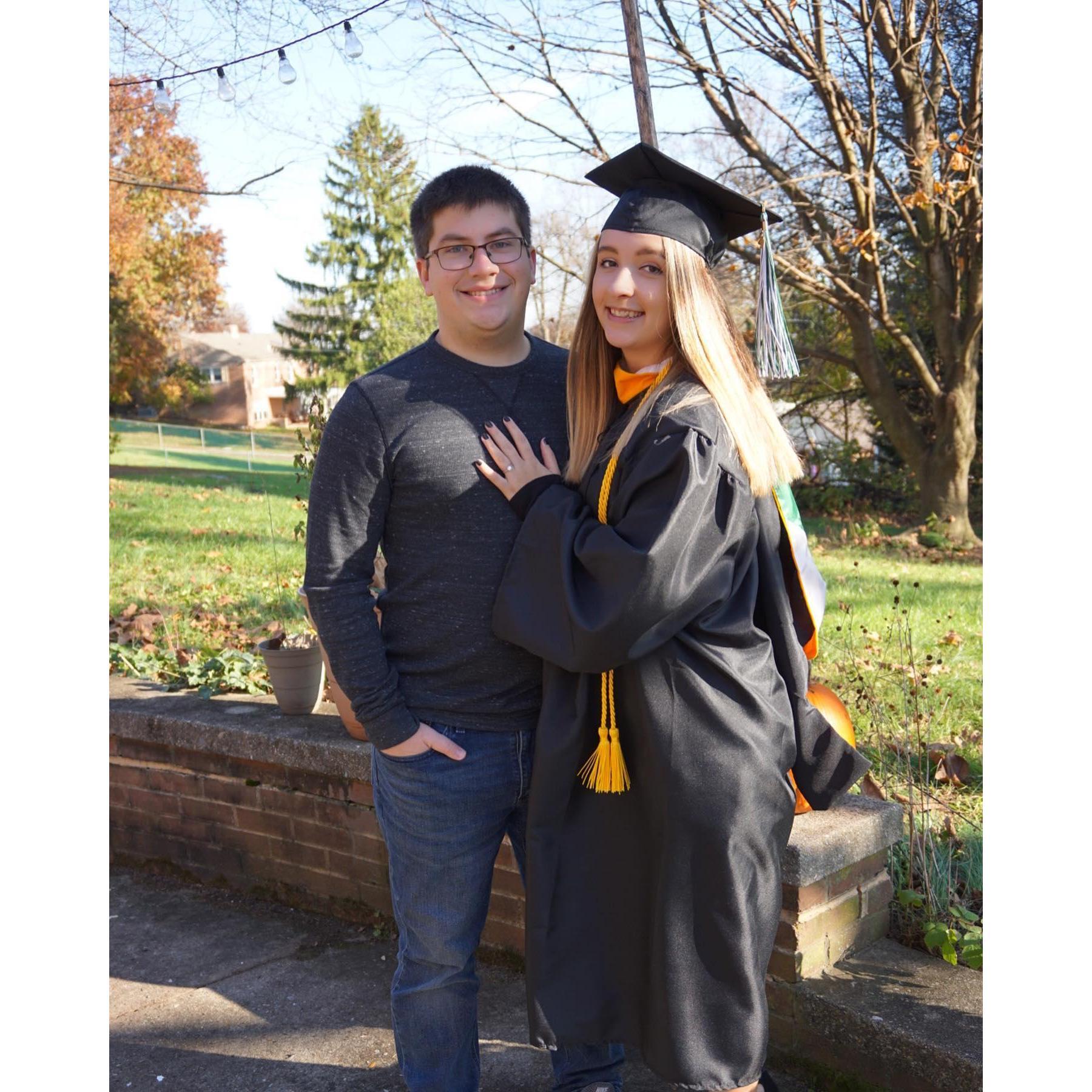 Amber's covid-college graduation, November 2020