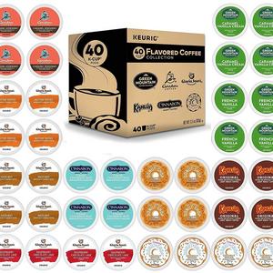 K-Cup Flavored Variety Sampler, Keurig Single-Serve Coffee, 40 Count