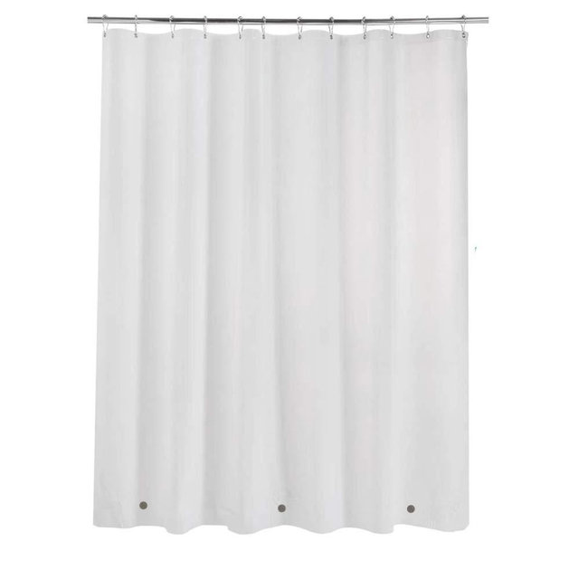 Titanker Shower Curtain Liner, Waterproof Lightweight 3G PEVA Shower Liner, 12 Metal Grommet Holes Shower Curtain with Magnets for Bathroom, Hotel, Bathtub, 72 x 78 Inches - White