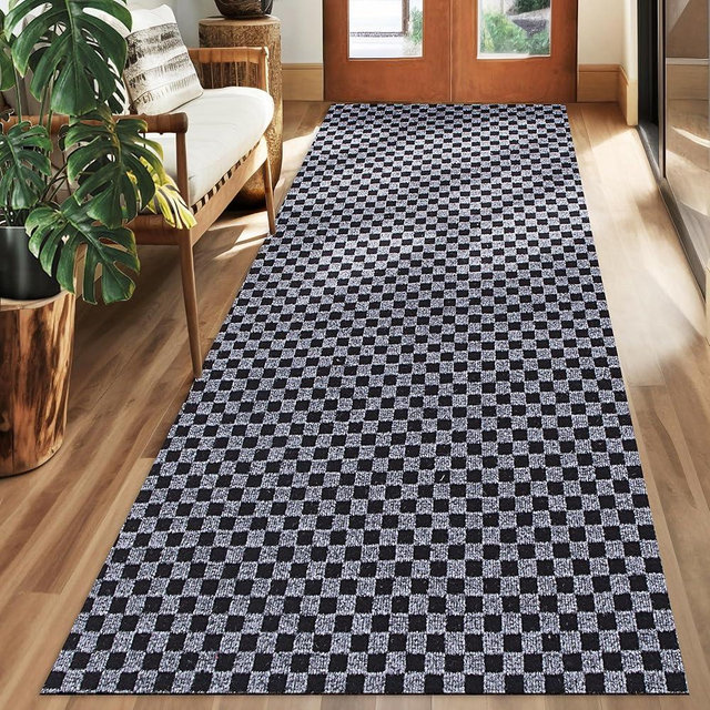 koloko 3ft x 7ft Runner Rug Non-Slip Outdoor Indoor Carpet Runner Custom Size Floor Runners Area Rugs Mat with Rubber Backing for Hallway Entryway Balcony Patio Kitchen Garage Stair Laundry
