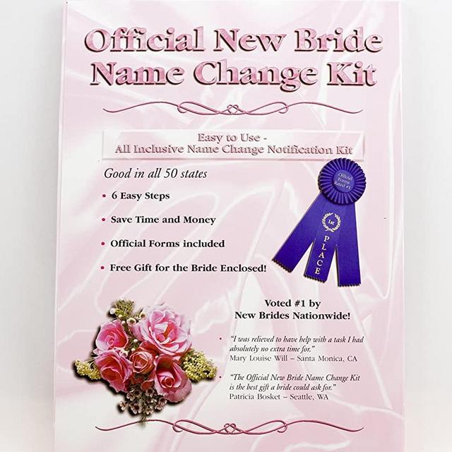 Bride Name Change Kit Legal Forms and Kits