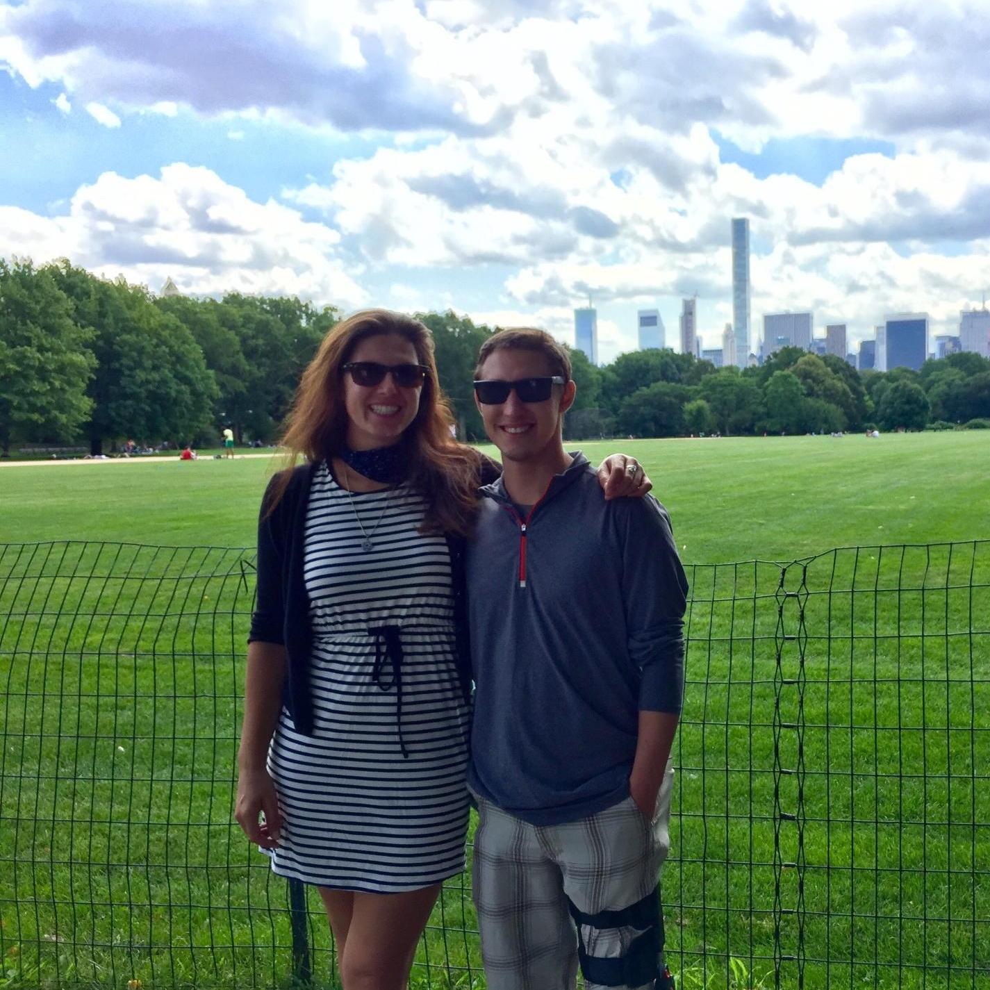 Evan didn't let that recent ACL surgery stop him from walking 15 miles around NYC.