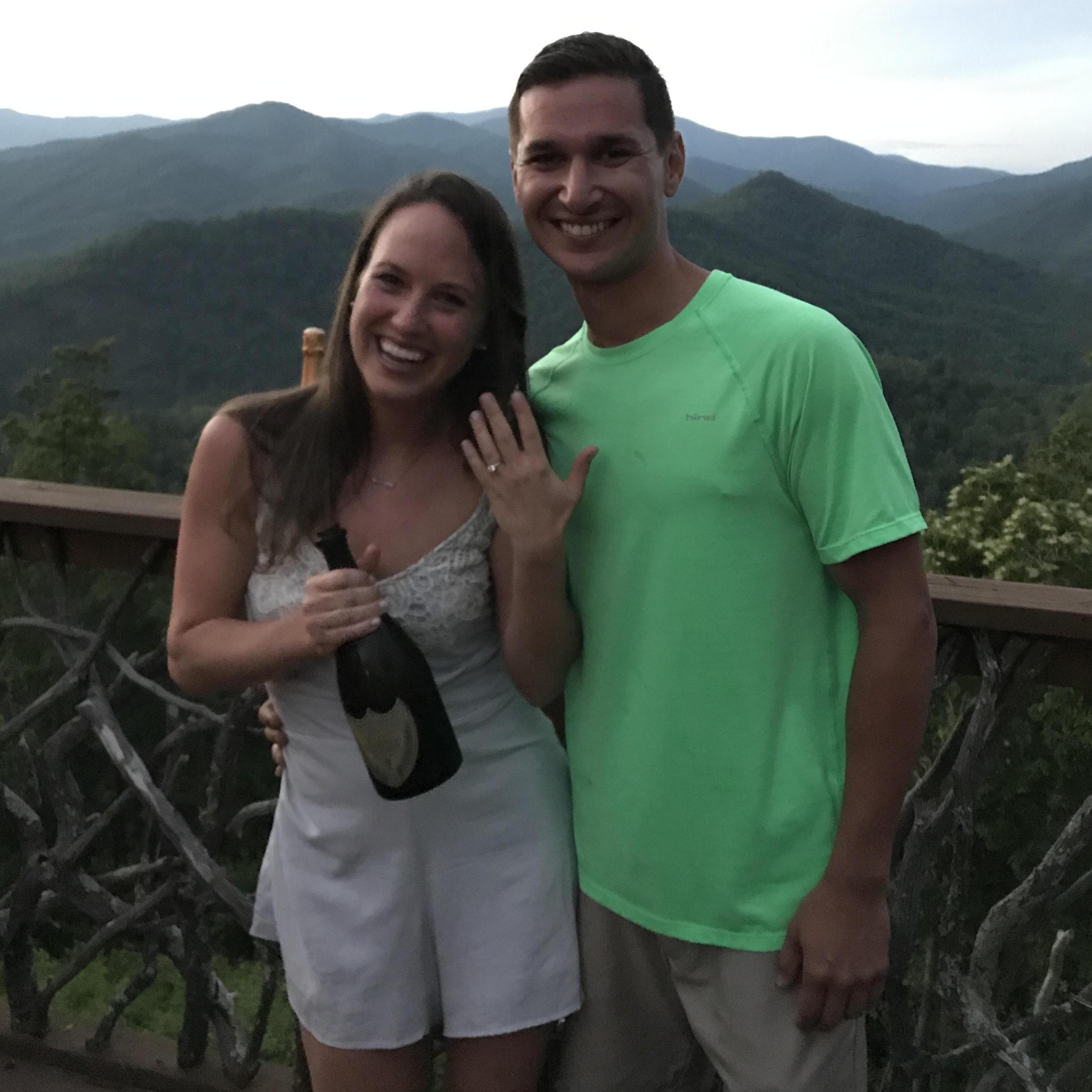 {7.2.17} The proposal evening - there was a bottle of Dom Perignon, just like Cam surprised Christine with on her 21st birthday!