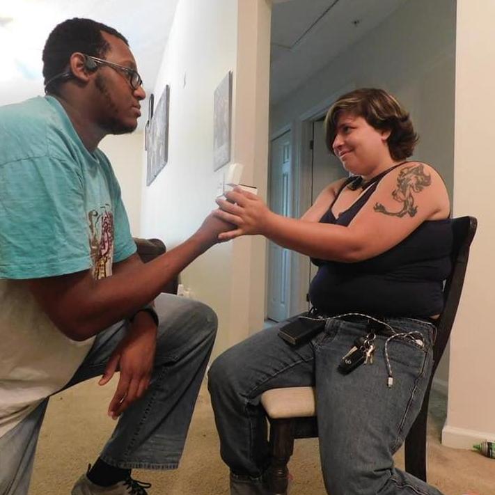 The moment when Randall proposed to me and I agreed to marry him. Circa 2018.