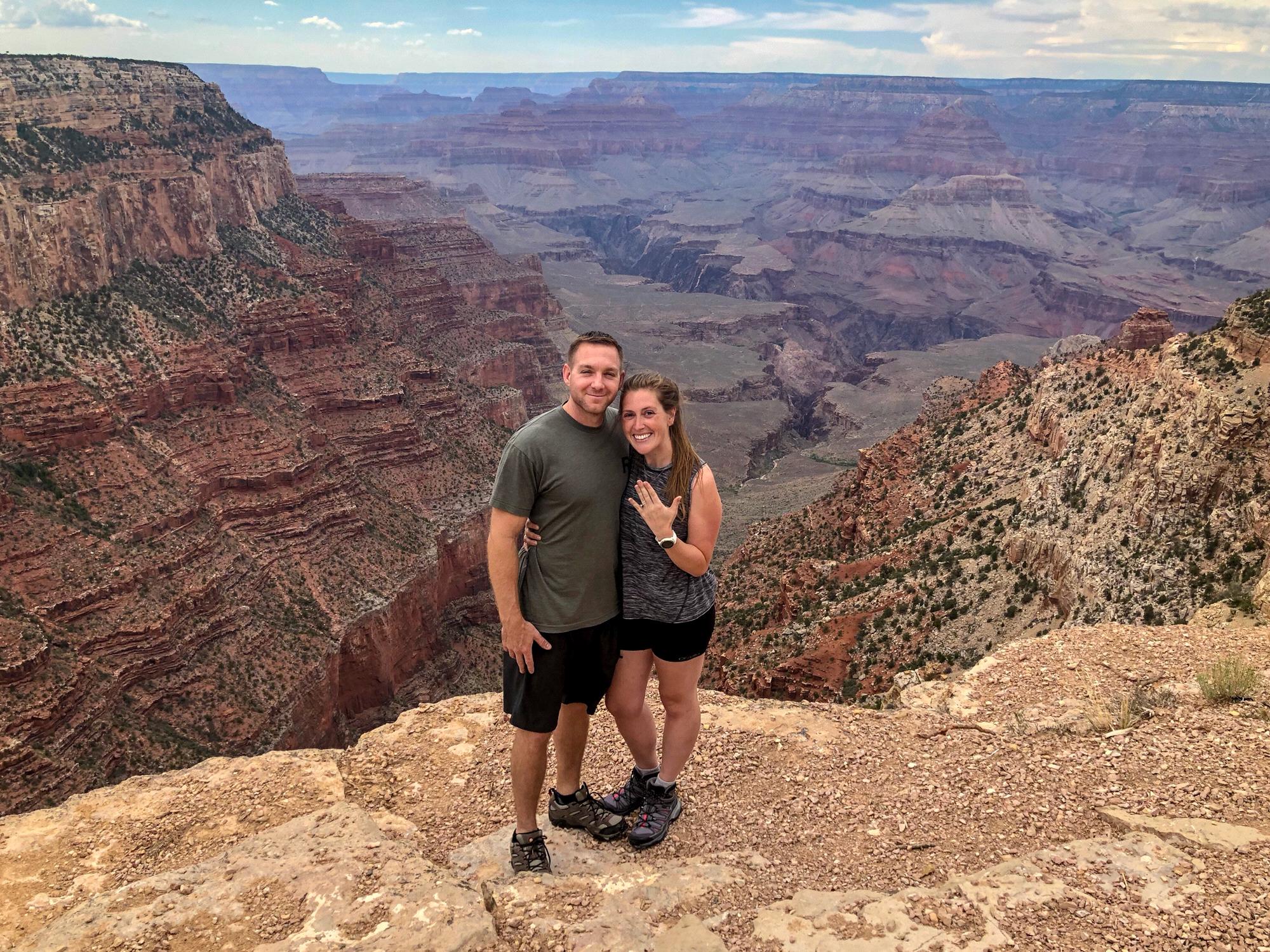 Right after our engagement in the Grand Canyons