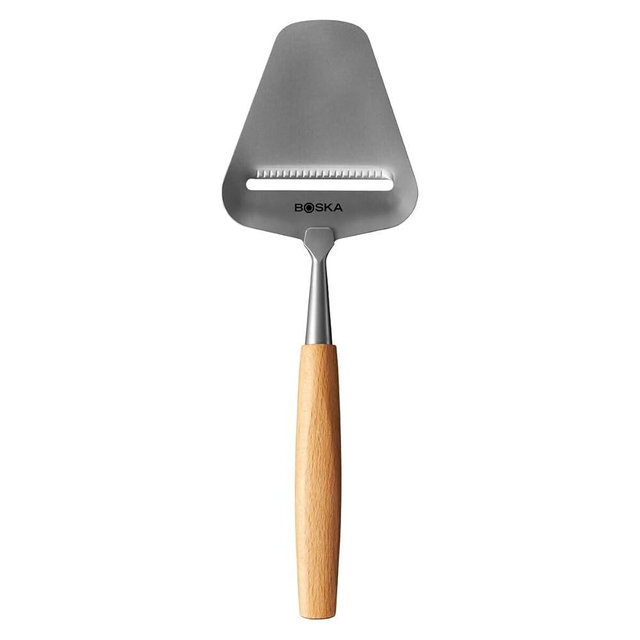 Boska cheese slicer Amigo/Slicer for mature and aged cheese/Ergonomic handle/Stainless steel/Beech wood/Non-stick thanks to BSF treatment/Also for slicing vegetables
