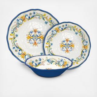 12-Piece Floral Harvest BPA Free Melamine Dinnerware Set, Service for 4