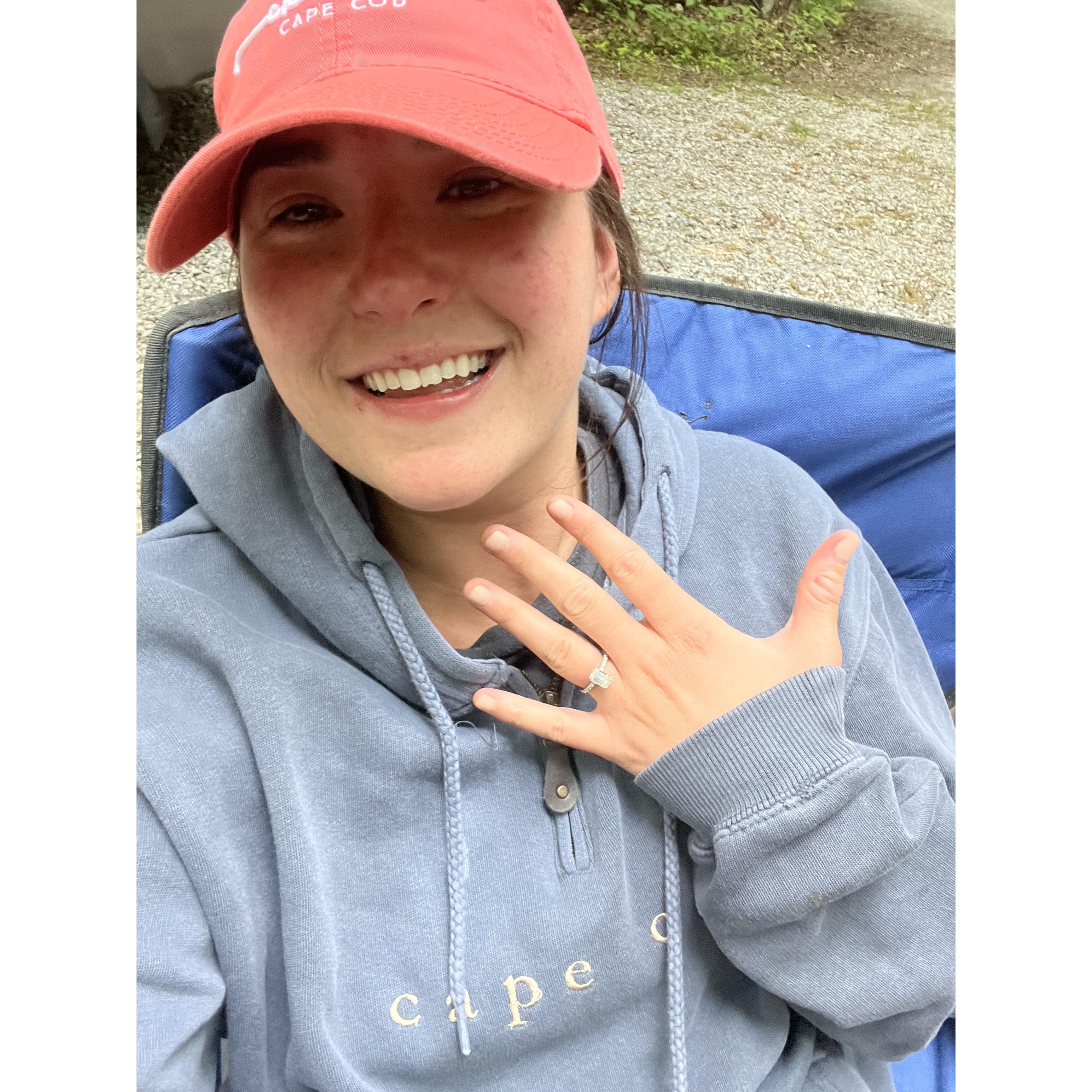 Selfie right after the proposal!!