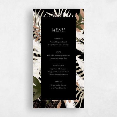 Black Wedding Menu - Segovia