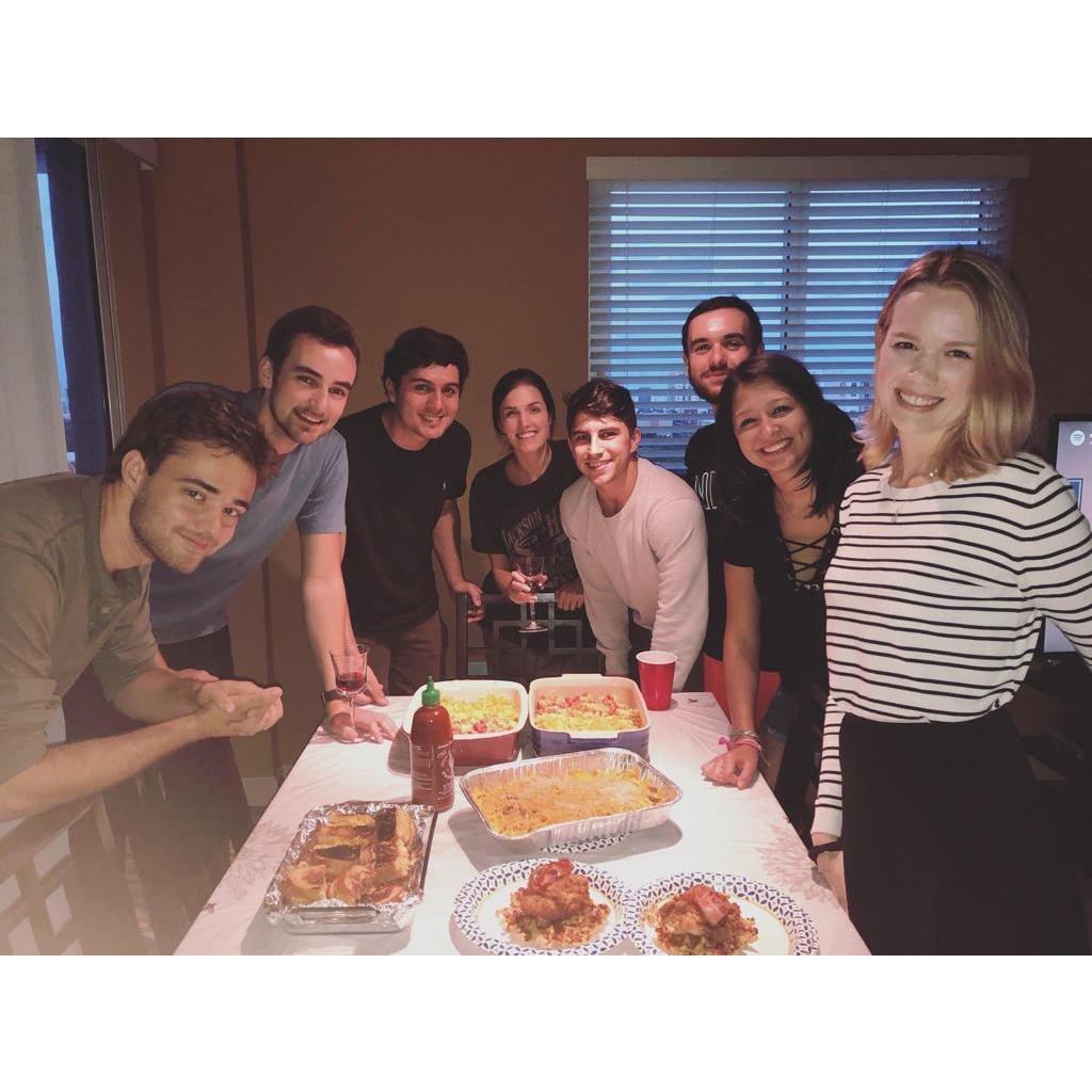 Mac and cheese cooking competition with friends