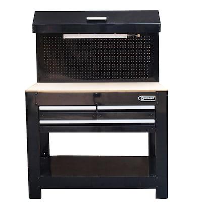 Kobalt  45-in W x 36-in H 3-Drawer Black Mdf Work Bench