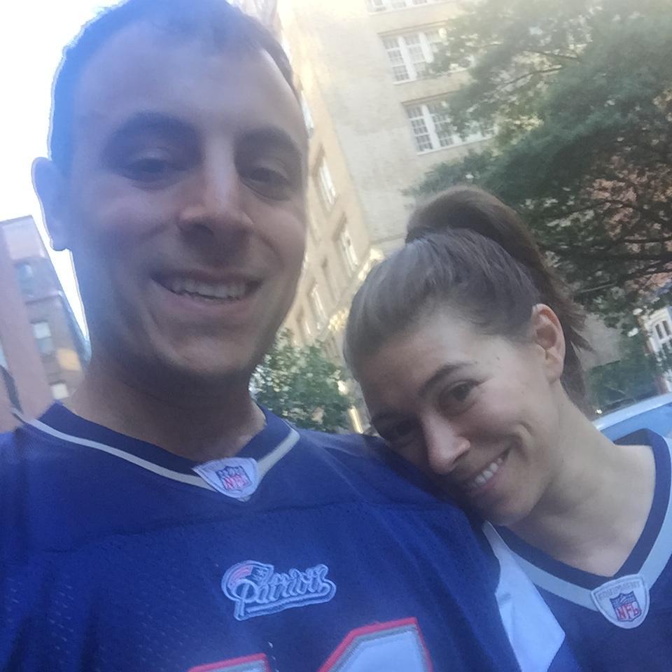Patriots fans in NYC.