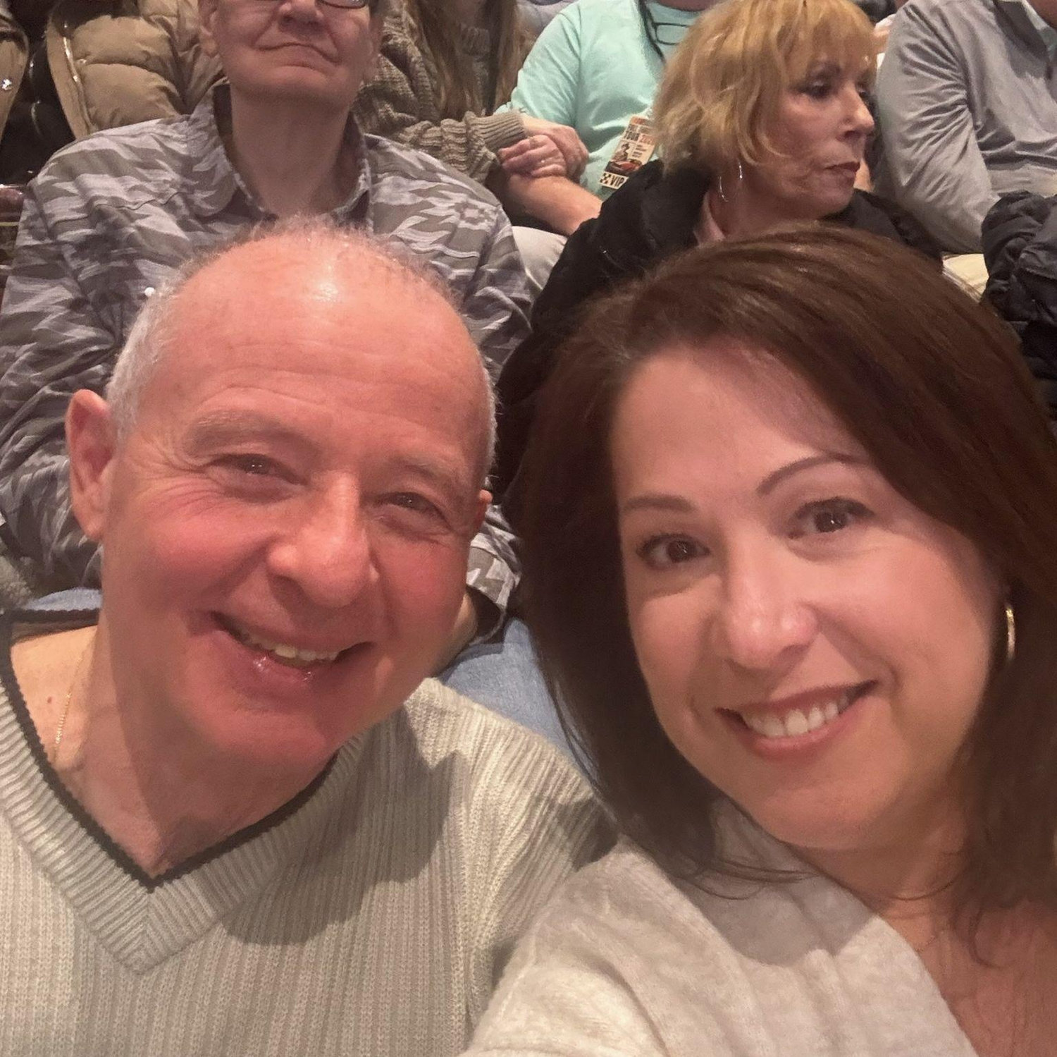 At a country music concert. Out of character for us, for sure, but when you are with the right people anything can be fun!