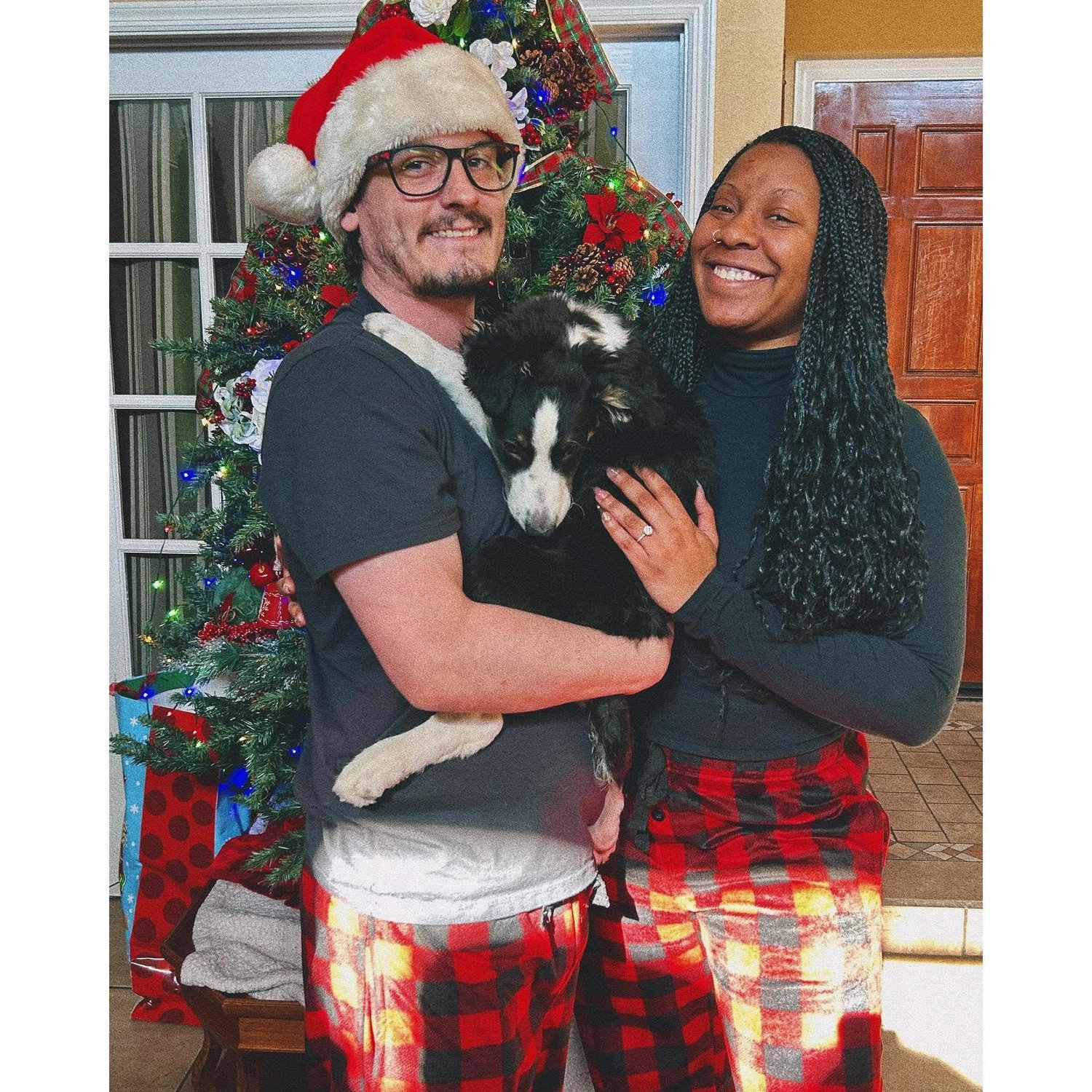 Our first Christmas as an engaged couple and our first Christmas with our River boy!