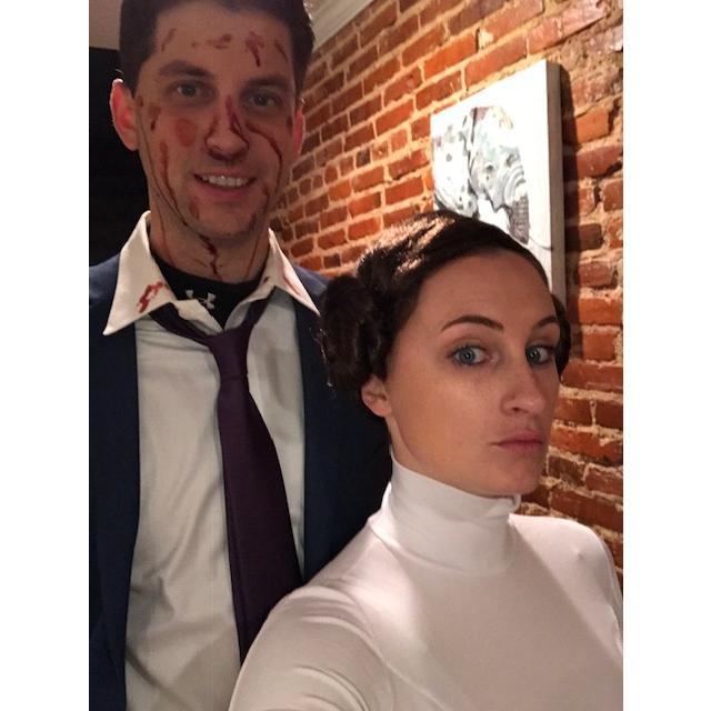 Paul Walker and Princess Leia -- Halloween 2018